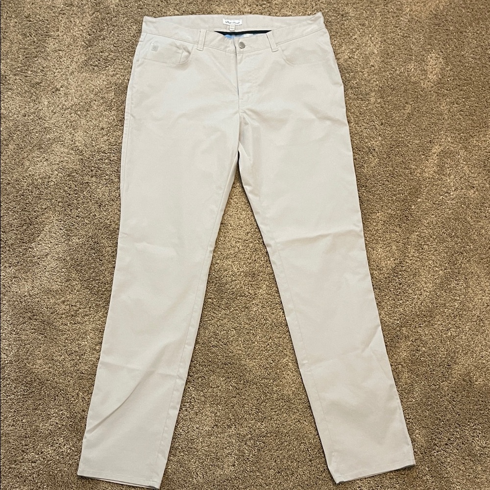 Peter Millar Men's Light Gray Chinos